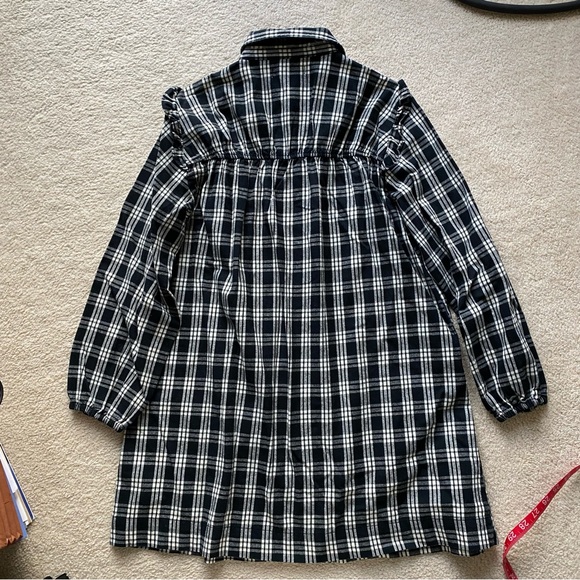 ZARA LONG SLEEVE PLAID MINI DRESS (girls 13/14) - Picture 3 of 8